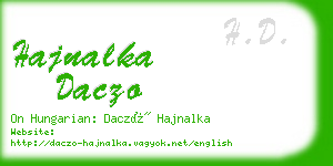 hajnalka daczo business card